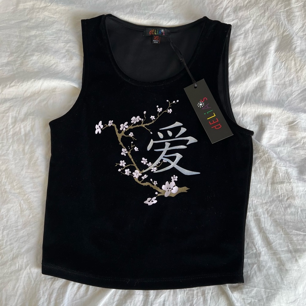 dELiA*s Dolls Kill Velvet Crop Top